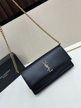 Yves Saint Laurent Cassandre Chain Wallet Crossbody Bag